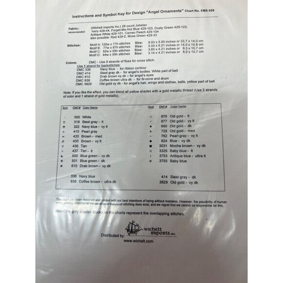 Angel Ornament Cross Stitch Chart Pack By Ellen Maurer-Stroh - Picture 3 of 3